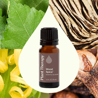 Plant Therapy Wood Spice Essential Oil Blend 10 mL – 100% Pure, Undiluted, Therapeutic Grade