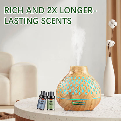 Woody Essential Oils Set – 6x10ml Aromatherapy Oils for Diffuser (Sandalwood, Cedarwood, Teakwood, Agarwood, Cypress, Forest Pine)