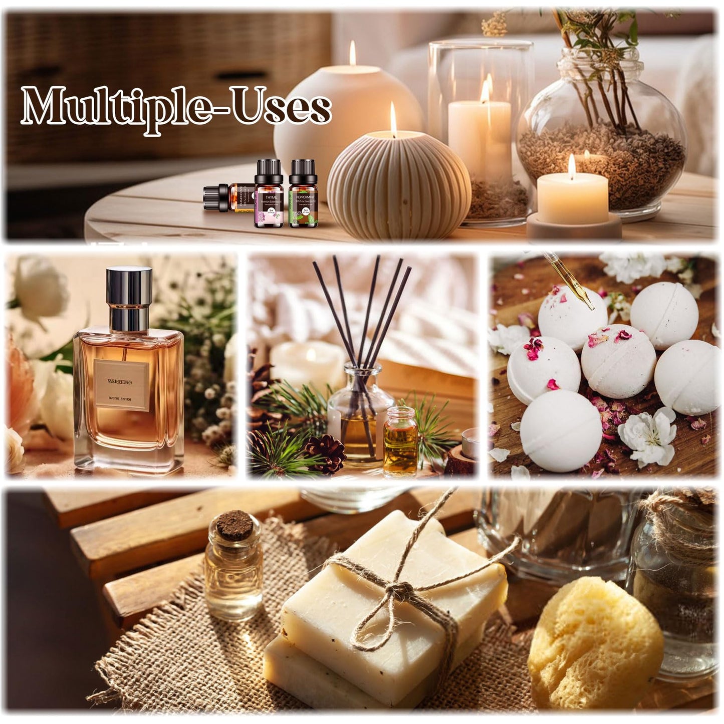 Woody & Herbal Essential Oils Set – 14 Fragrances for Diffusers & DIY Candles (5ml)