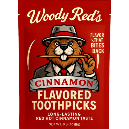 Cinnamon Toothpicks Woody Red's Flavored Hot Picks - 50 Count (1 Pack)