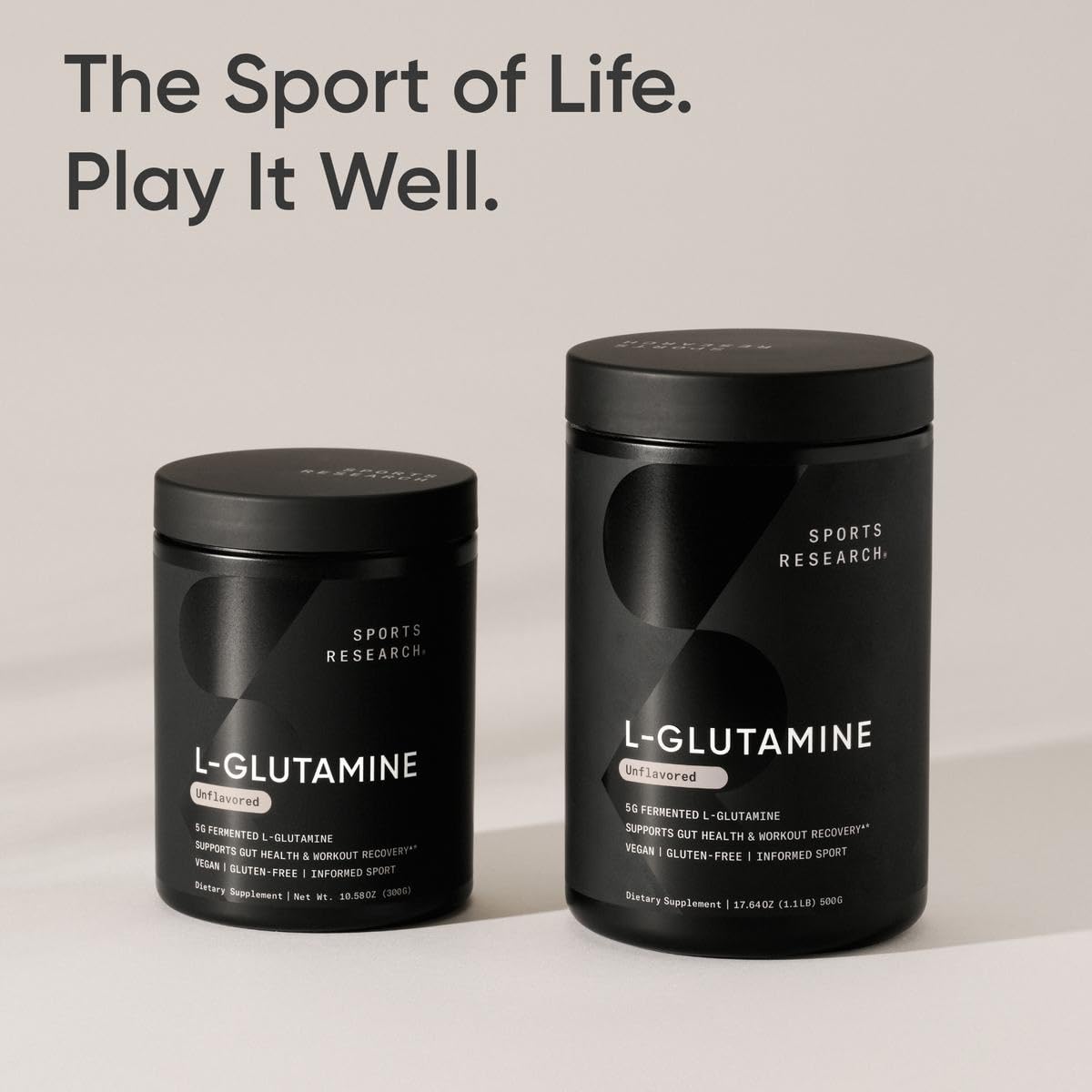 Sports Research L-Glutamine - 5 g Per Serving | Workout Recovery, Gut & Immune Health - 10.58 oz