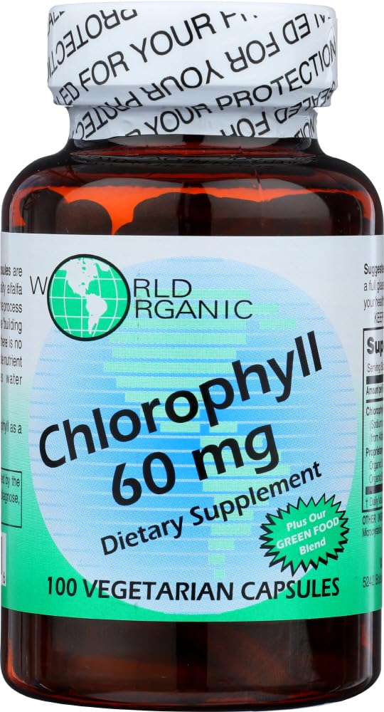 World Organic Chlorophyll 60mg, 100 Count – Dietary Supplement