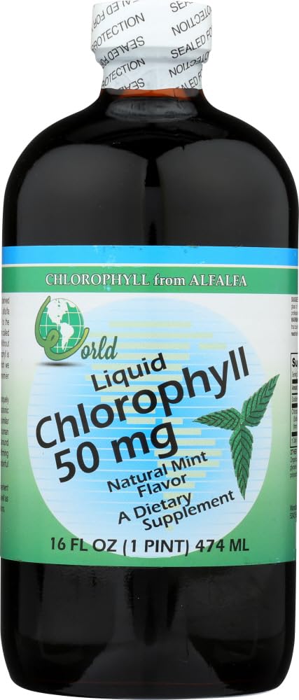 World Organic Liquid Chlorophyll Mint - 50 mg, 16 fl oz