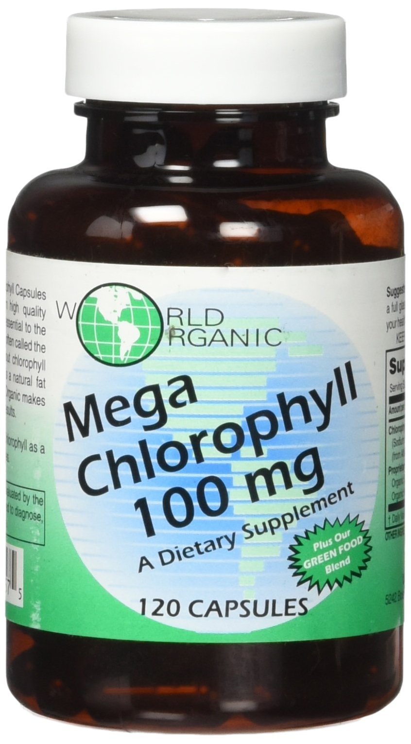 World Organics Mega Chlorophyll 100 mg – 120 Capsules