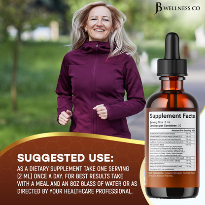 Wormwood Black Walnut Cleanse Drops – Gut Health Supplement 6 oz