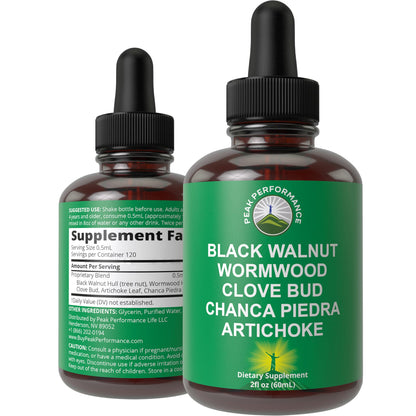 Wormwood Black Walnut Clove Cleanse – Detox & Digestive Support Tincture for Adults & Kids