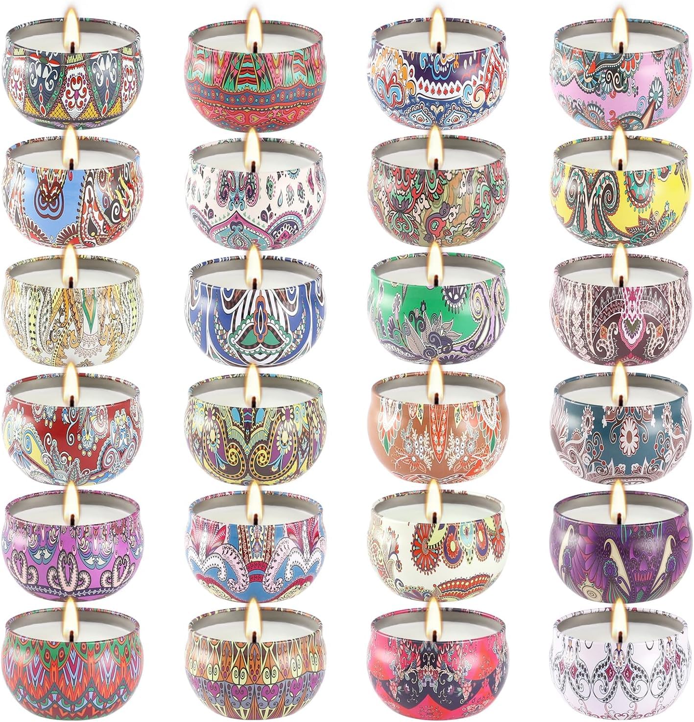 WPONSZU 24 Day Scented Candle Advent Calendar 2025 – Countdown to Christmas (24 Pack)