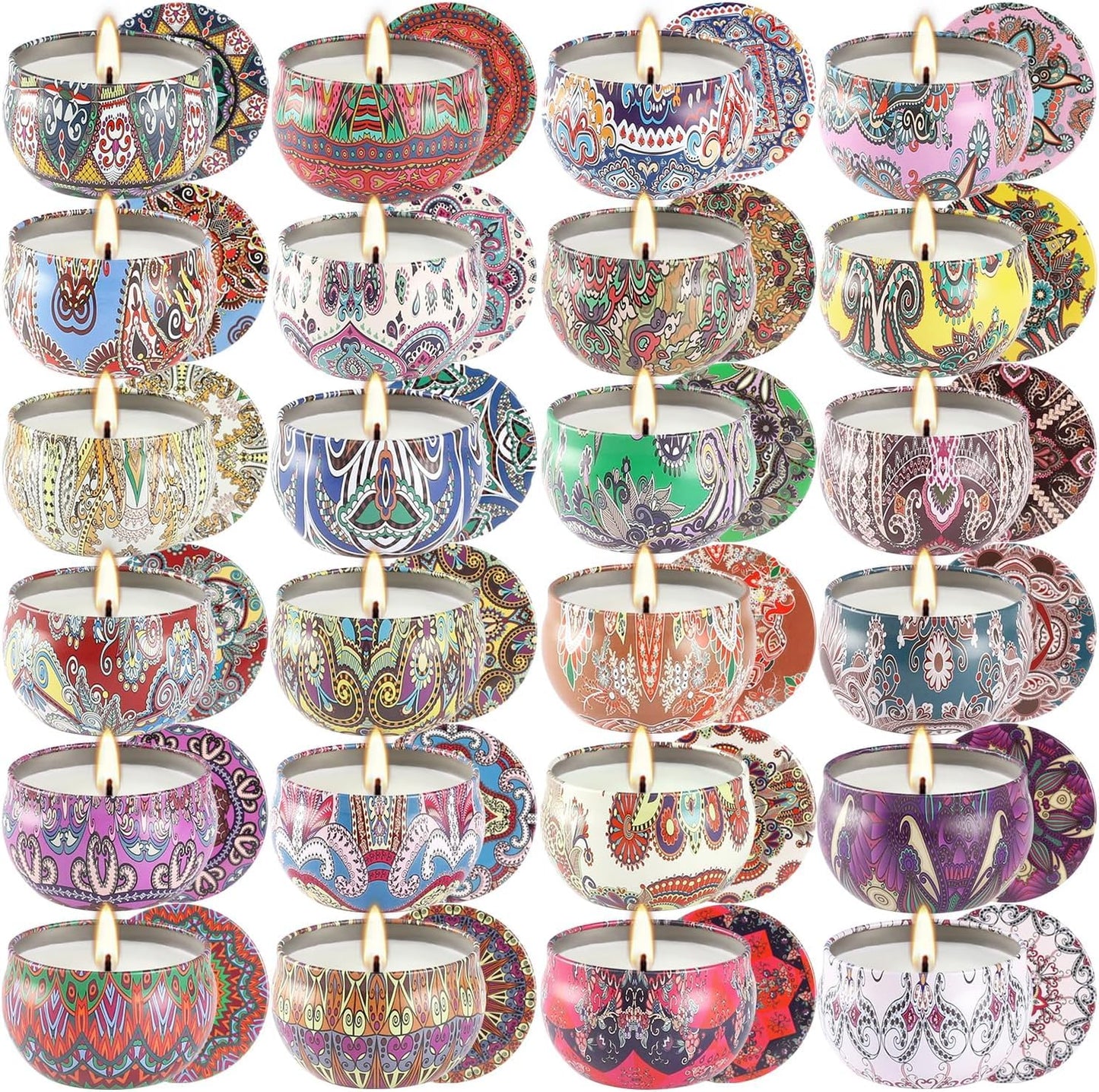 WPONSZU 24 Day Scented Candle Advent Calendar 2025 – Countdown to Christmas (24 Pack)