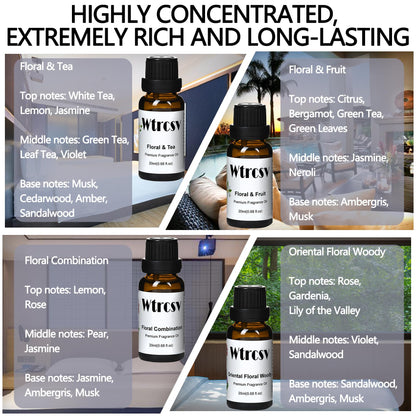 Wtrcsv Hotel Fragrance Oils Gift Set 4x20ml – Aromatherapy & DIY Scents