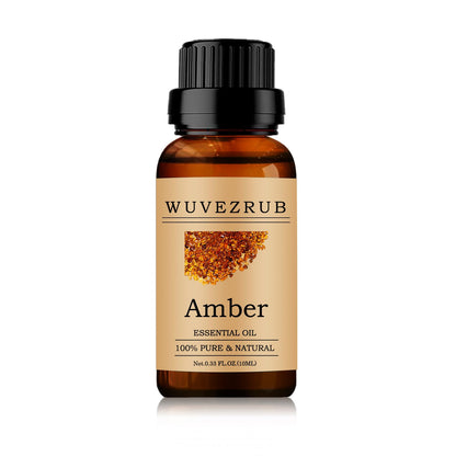 Wuvezrub Amber Essential Oils 10ml | 100% Pure & Natural for Aromatherapy Diffuser | 0.33 Fl Oz