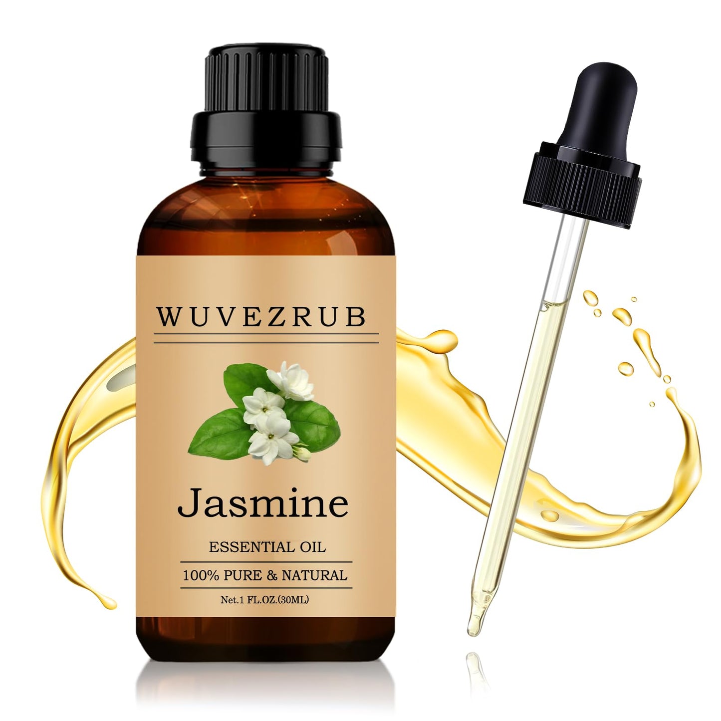 Wuvezrub Jasmine Essential Oil 30ML – Pure & Natural for Aromatherapy Diffusers | 1 Fl Oz
