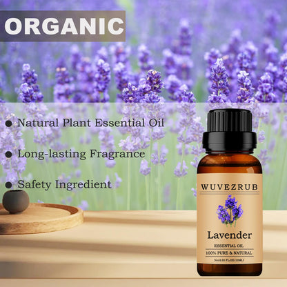 Wuvezrub Lavender Essential Oil 10ml | Pure & Natural for Aromatherapy Diffuser