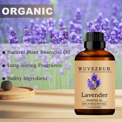 Wuvezrub Lavender Essential Oil 120ML – 100% Pure & Natural for Aromatherapy