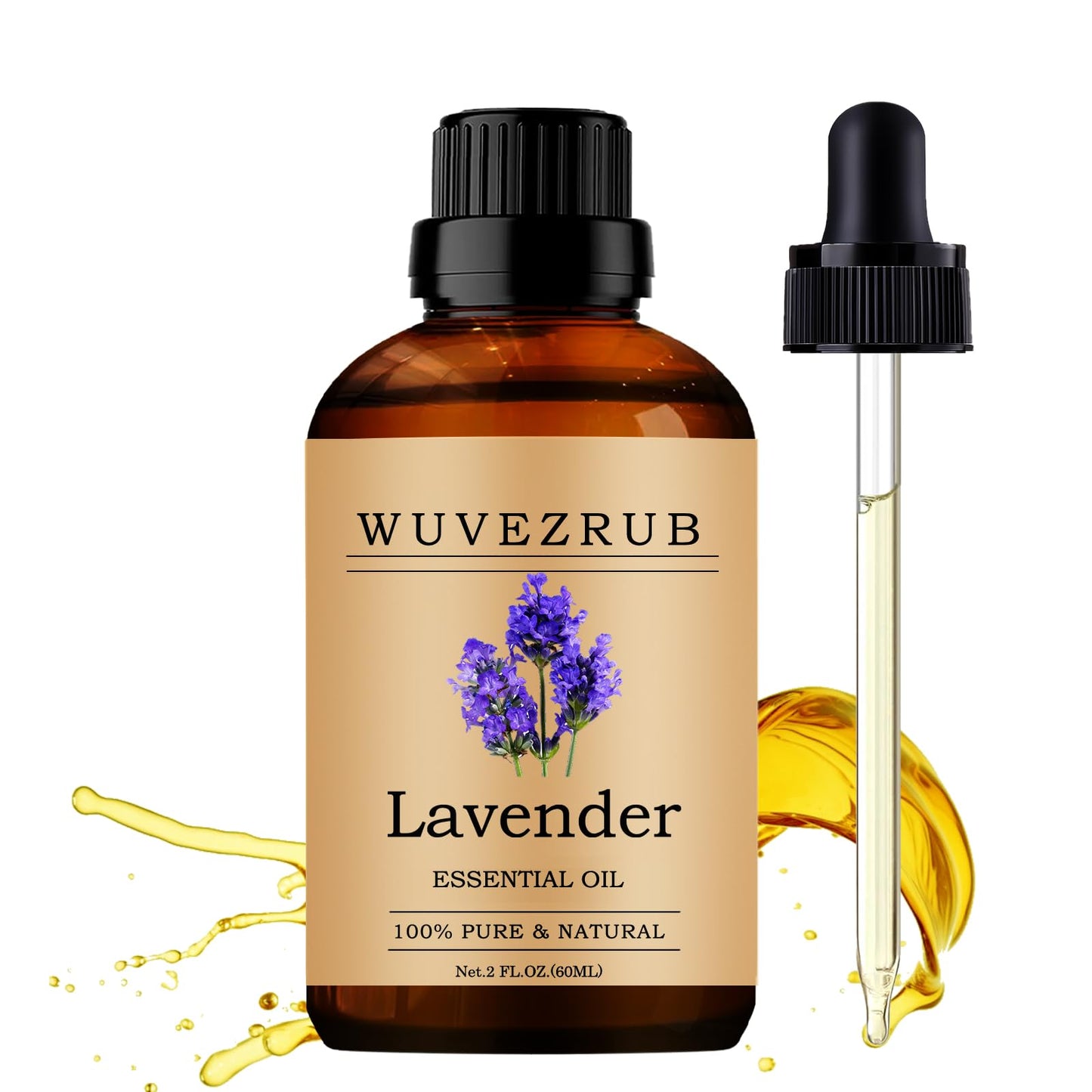 Wuvezrub Lavender Essential Oil 60ML | Pure & Natural for Aromatherapy Diffusers