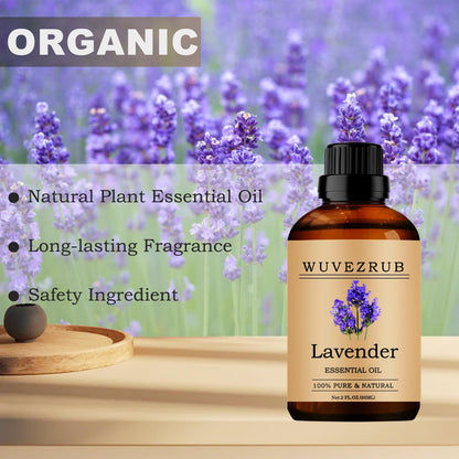 Wuvezrub Lavender Essential Oil 60ML | Pure & Natural for Aromatherapy Diffusers