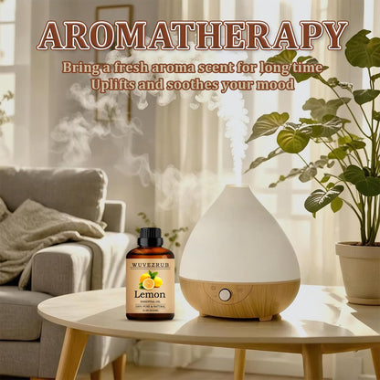 Wuvezrub Lemon Essential Oil 240ML (8 Fl Oz) — 100% Pure & Natural for Aromatherapy Diffuser