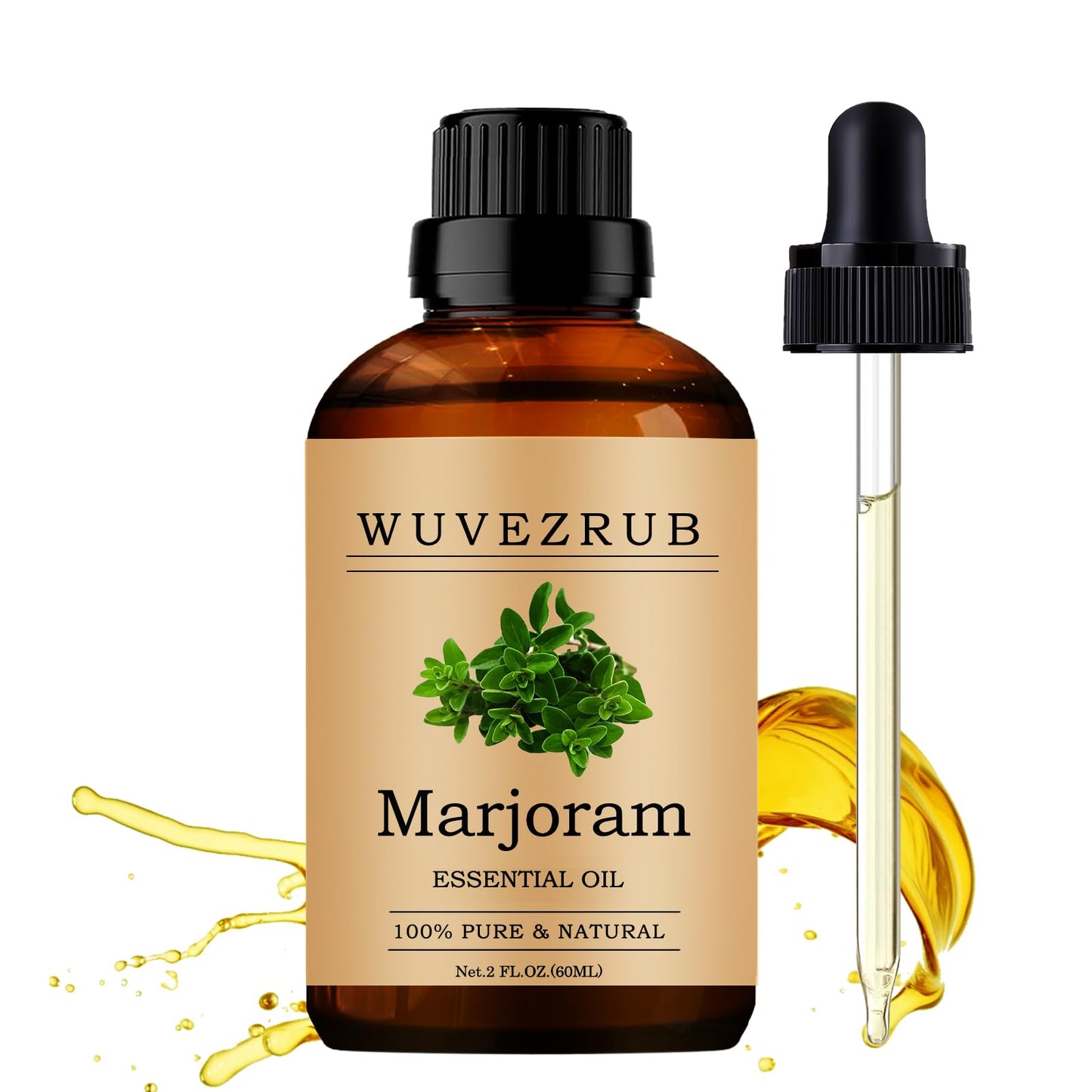 Wuvezrub Marjoram Essential Oils 60ML – 100% Pure & Natural, For Aromatherapy Diffuser & Skin Care (2 Fl Oz)