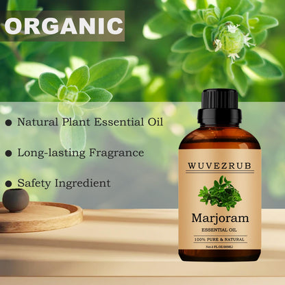 Wuvezrub Marjoram Essential Oils 60ML – 100% Pure & Natural, For Aromatherapy Diffuser & Skin Care (2 Fl Oz)