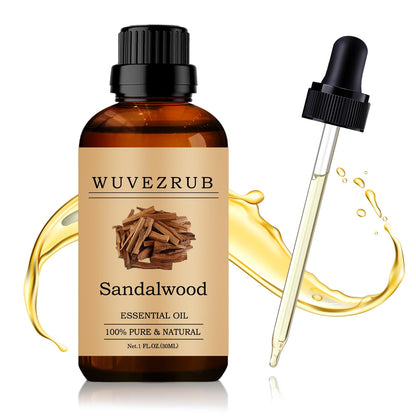 Wuvezrub Sandalwood Essential Oil 30ML - 100% Pure & Natural for Aromatherapy Diffusers