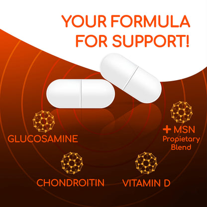 X Ray Dol Triple Action Joint Support – Glucosamine 1500mg, Chondroitin 800mg, MSM 750mg, Vitamin D 2000IU – 60 Tablets