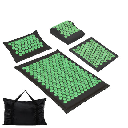 XiaoMaGe Acupressure Mat & Pillow Set – Pain Relief & Relaxation (Black)