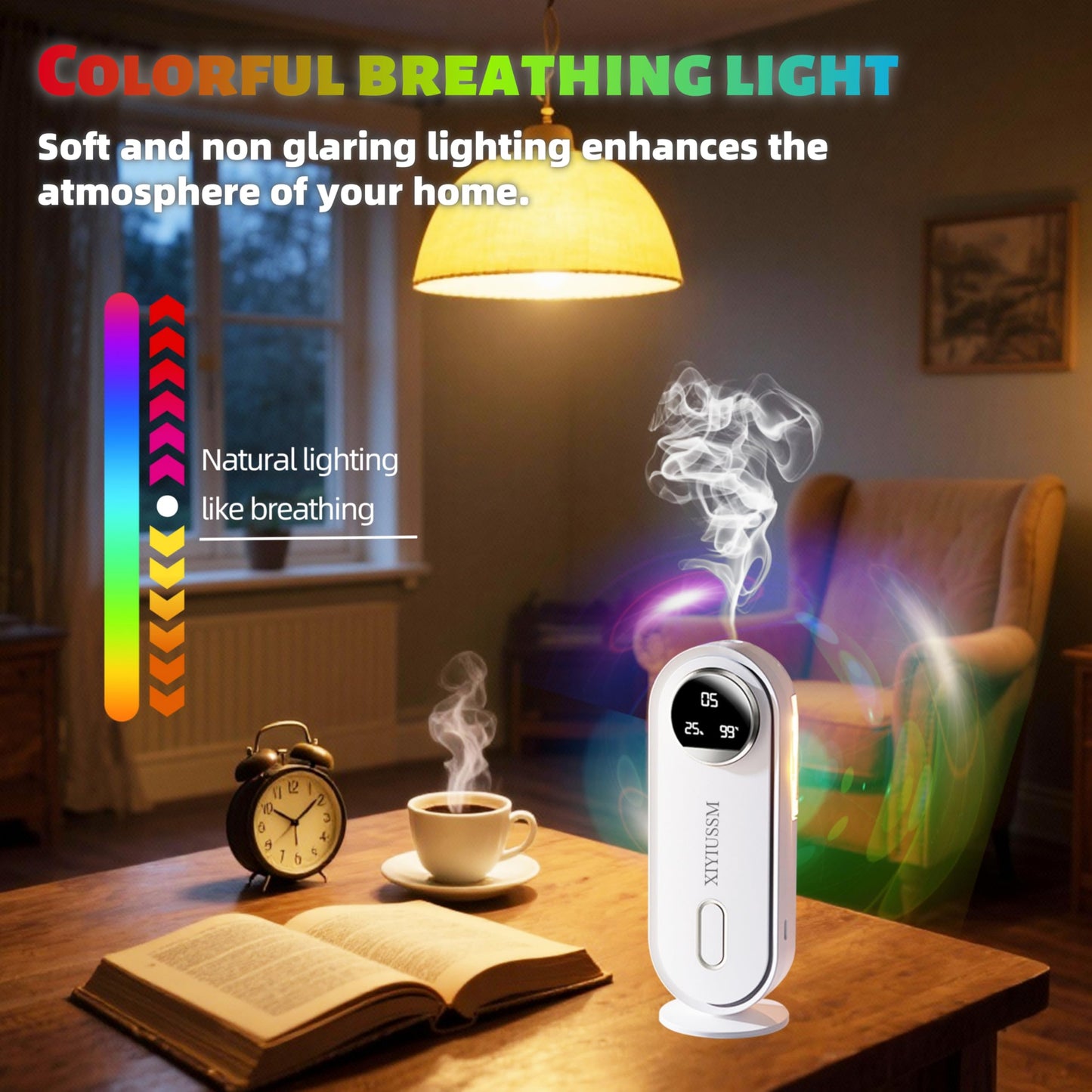 XIYIUSSM Waterless Diffuser – 7 Mist Modes, 1800mAh Battery