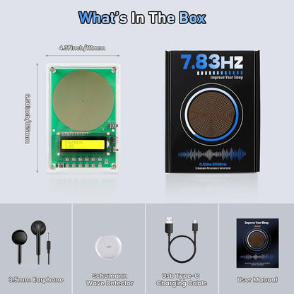 XIKDS Adjustable Frequency Generator for Healing – 0.01Hz to 200kHz, 7.83Hz Schumann, USB-C