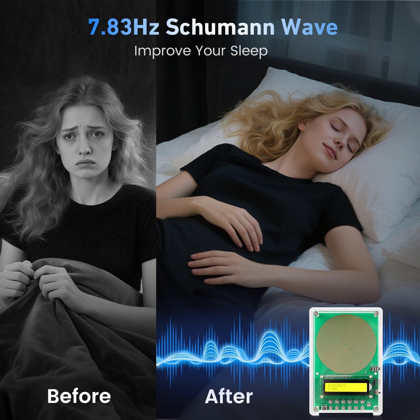 XIKDS Adjustable Frequency Generator for Healing – 0.01Hz to 200kHz, 7.83Hz Schumann, USB-C