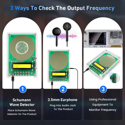 XIKDS Adjustable Frequency Generator for Healing – 0.01Hz to 200kHz, 7.83Hz Schumann, USB-C