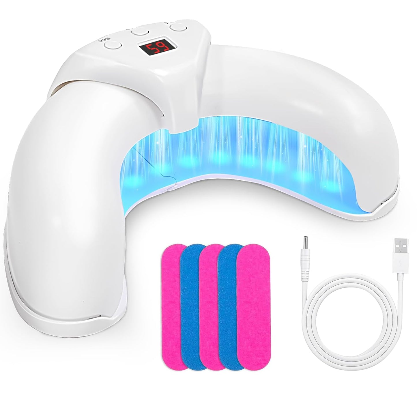 XiNanc Nail Fungus Laser Treatment LED Light Device | Rechargeable Toenail Light Therapy
