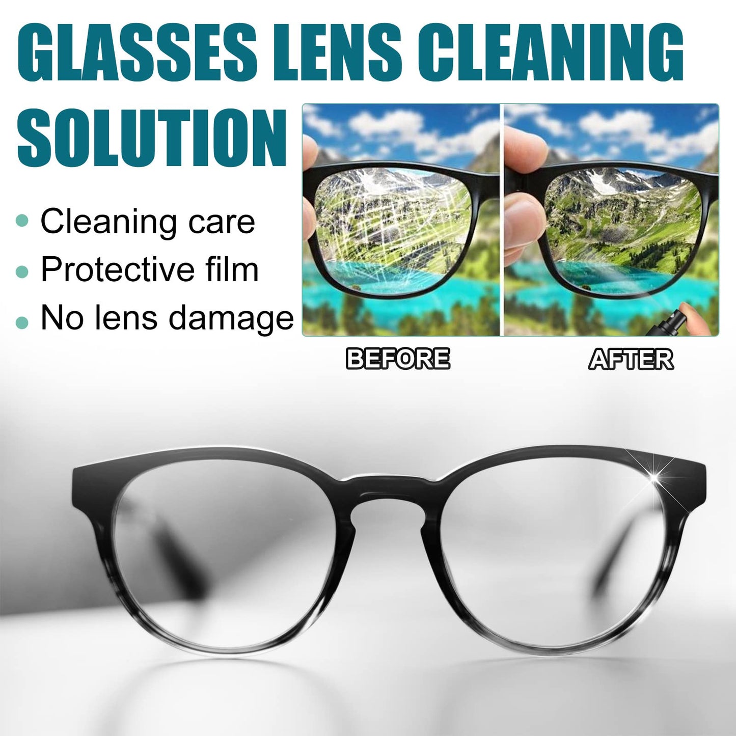 XIRUJNFD Lens Scratch Removal Spray – Eyeglass Scratch Remover (100ml)