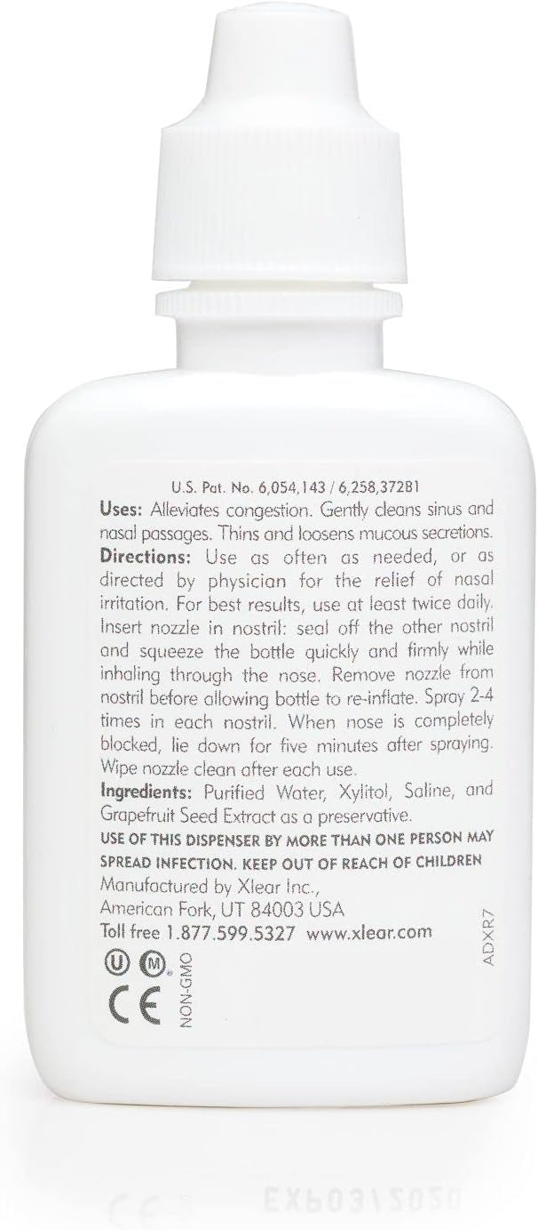 Xlear Natural Saline Nasal Spray with Xylitol – Gentle, All-Ages Nasal Moisturizer