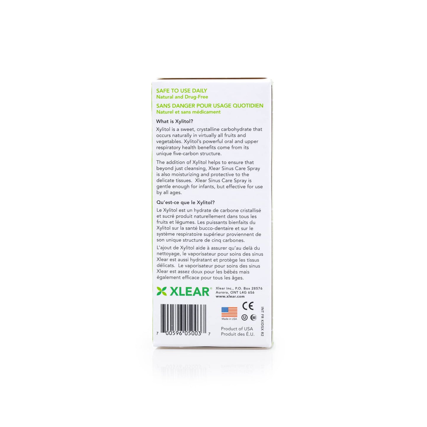 Xlear Natural Xylitol Saline Nasal Spray for Kids — Daily Decongestant & Nose Moisturizer (0.75 fl oz)