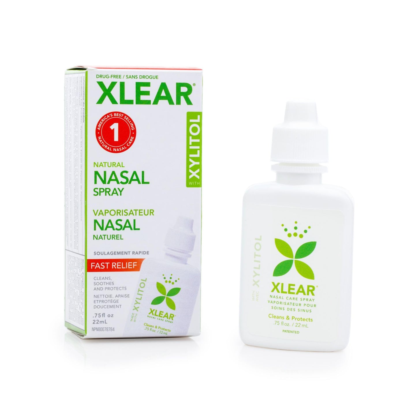 Xlear Natural Saline Nasal Spray with Xylitol – Nose Moisturizer for Kids & Adults (0.75 oz, Pack of 12)