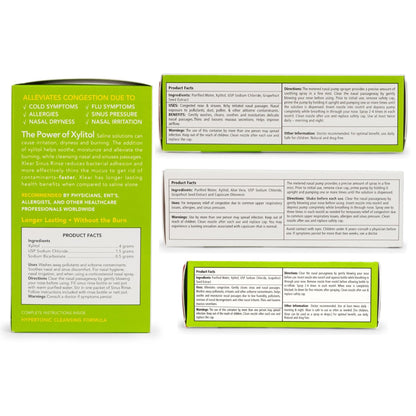 Xlear Allergy Relief Kit | All-Day Nasal Spray, Neti Pot & 50 Refill Packets
