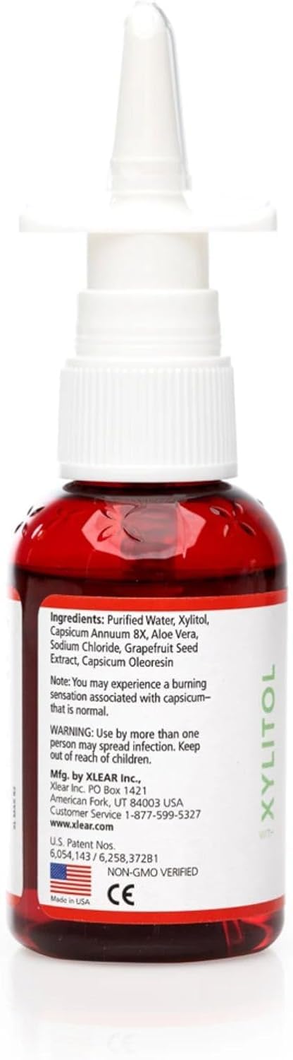 Xlear MAX Natural Xylitol Saline Nasal Spray with Capsicum & Aloe | Fast-Acting Sinus Relief 1.5 fl oz