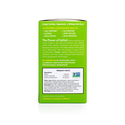 Xlear Natural Xylitol Sinus Rinse Refill – 50-Count Pack of 4 for Nasal Hygiene