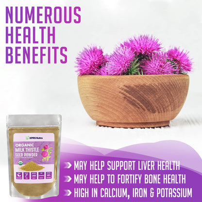 XPRS Nutra Organic Milk Thistle Seed Powder 16oz – Silymarin & Antioxidants
