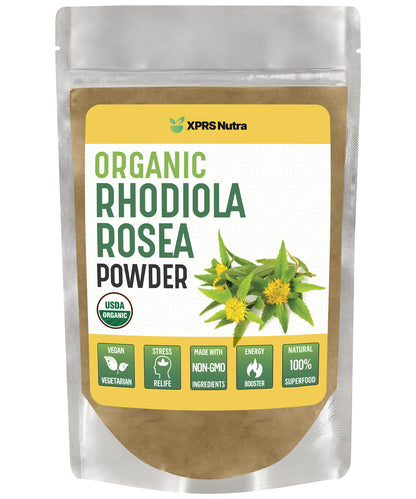 XPRS Nutra Organic Rhodiola Rosea Powder – Premium USDA Organic (4 oz)