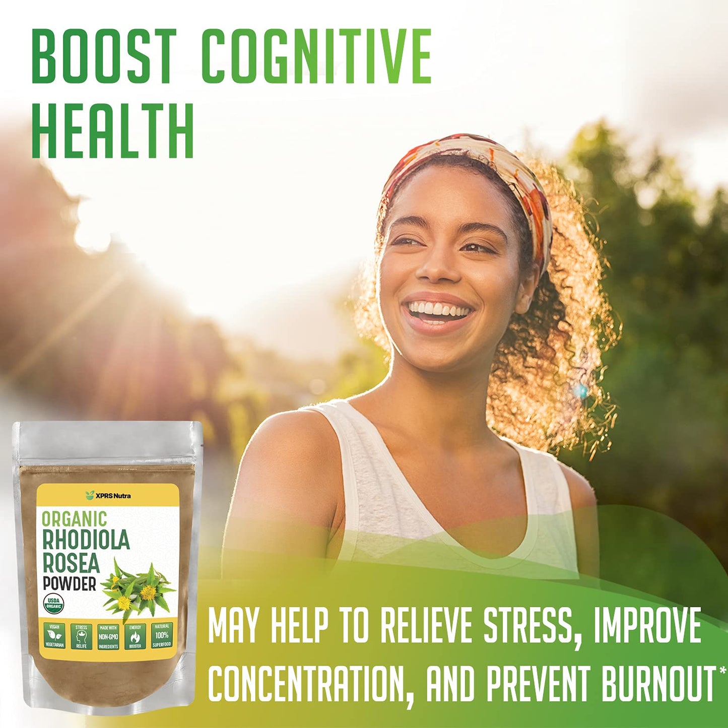 XPRS Nutra Organic Rhodiola Rosea Powder – Premium USDA Organic (4 oz)