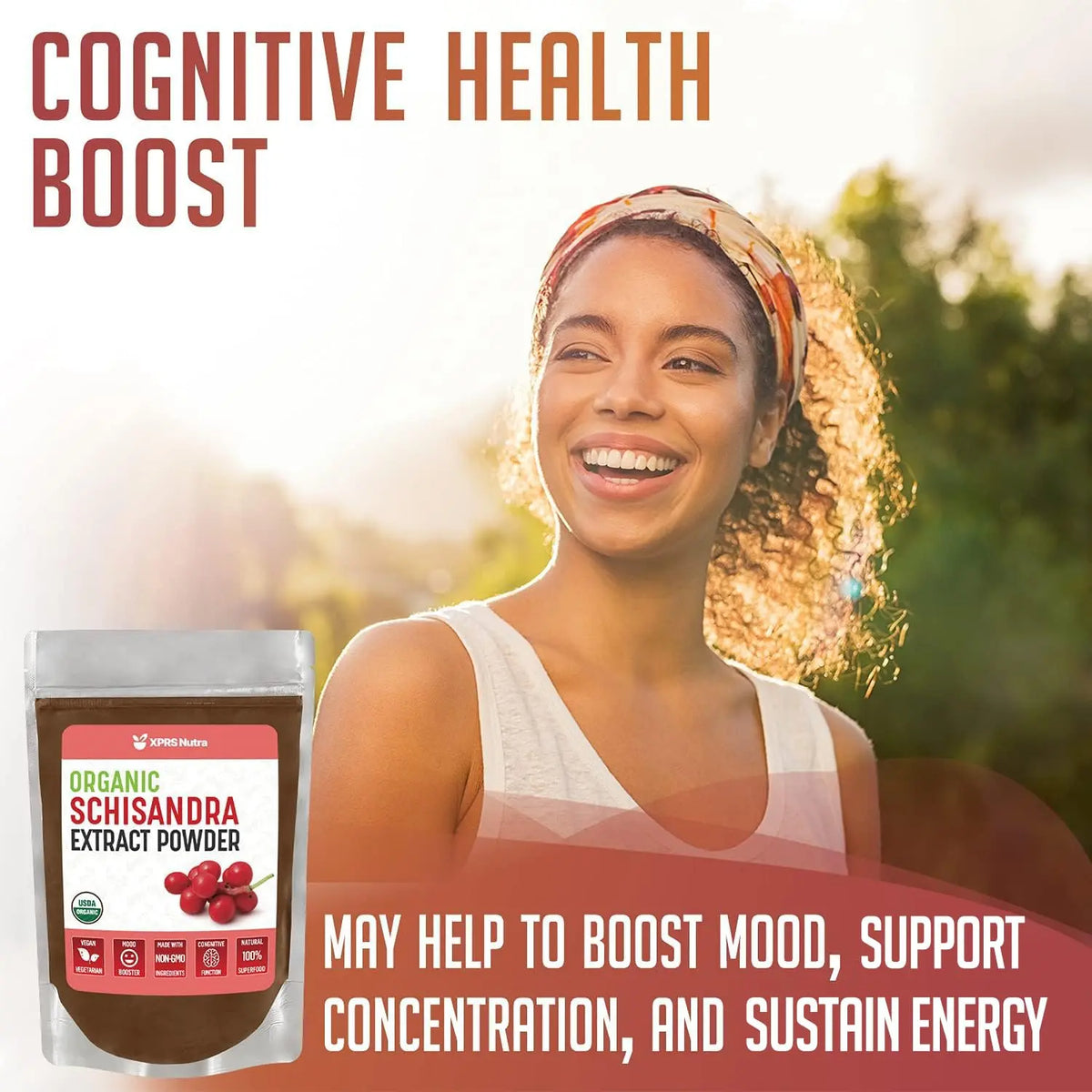 XPRS Nutra Organic Schisandra Berry Powder Extract | USDA Organic, Cognition & Immunity (16 oz) BritishVita | Premium UK Vitamins & Wellness Supplements