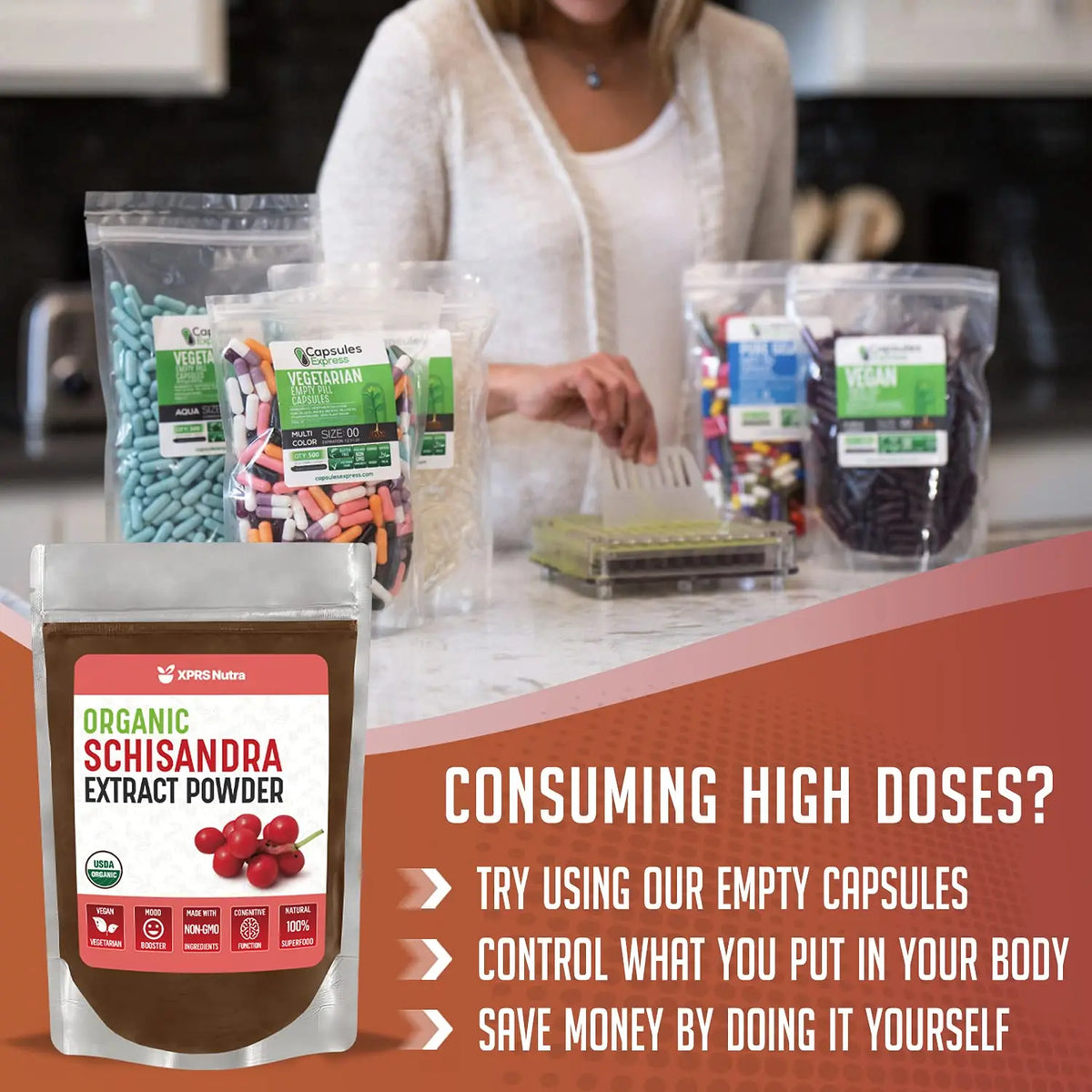 XPRS Nutra Organic Schisandra Berry Powder Extract | USDA Organic, Cognition & Immunity (16 oz) BritishVita | Premium UK Vitamins & Wellness Supplements