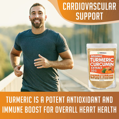 XPRS Nutra Organic Turmeric Curcumin Powder 10:1 – USDA Organic, 8 oz