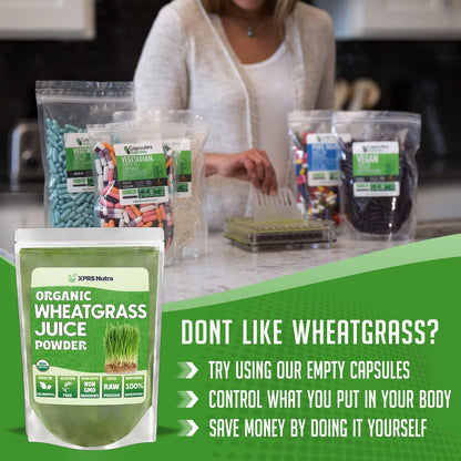 XPRS Nutra Organic Wheatgrass Juice Powder – Sustainably Grown – 16 oz