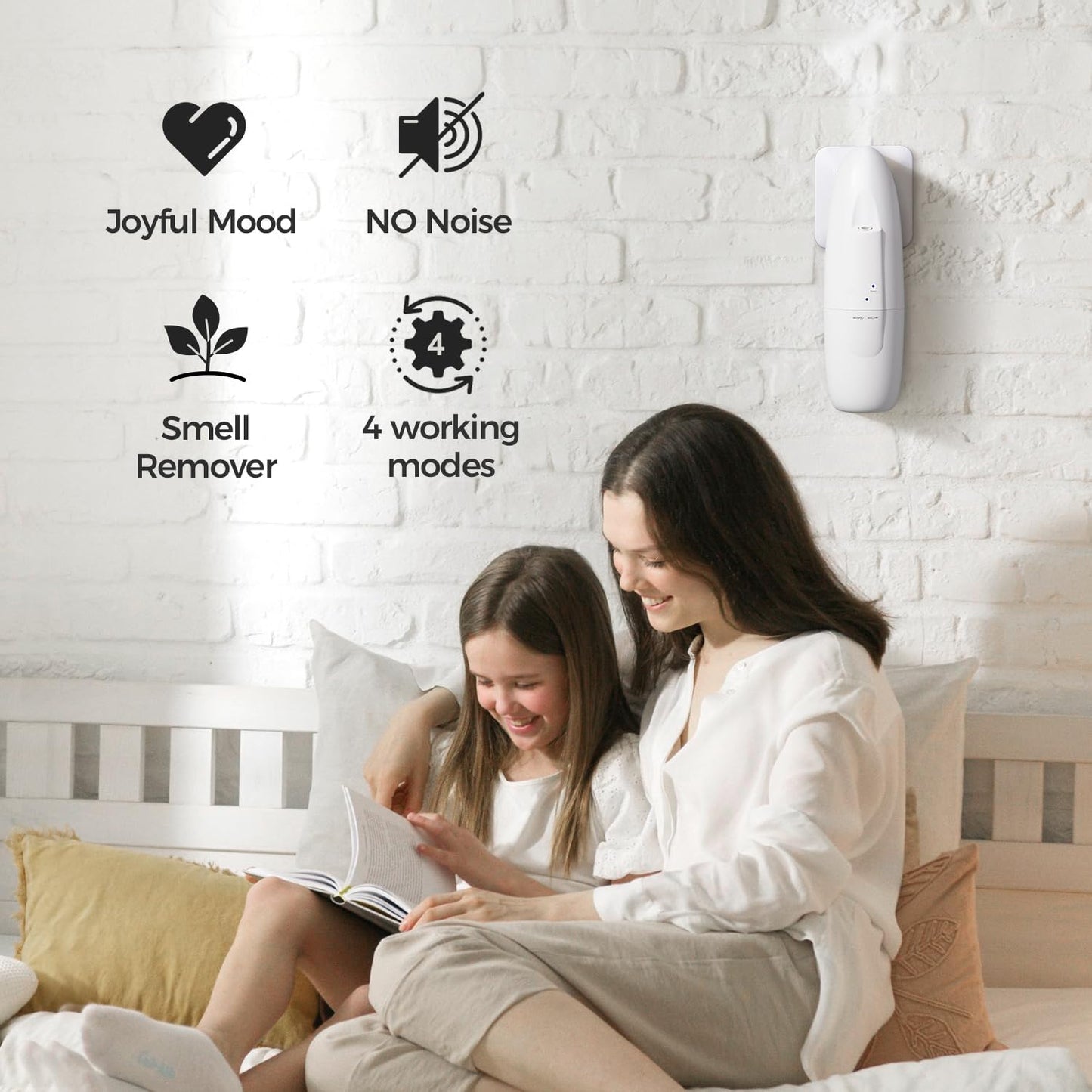 XunliAero Waterless Plug-in Diffuser 100ml | Nano Mist, App/Bluetooth Control, Large Room