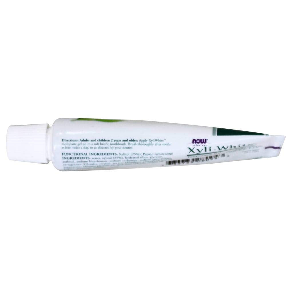 NOW Foods XyliWhite Tube 1 oz - Fluoride-Free, SLS-Free, Gluten-Free, Paraben-Free | Retail Only