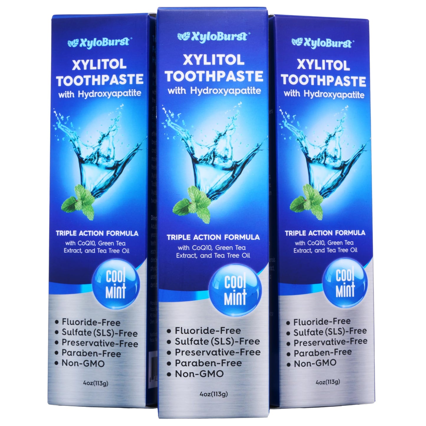 XyloBurst Hydroxyapatite Toothpaste with Xylitol – Fluoride-Free, USA Made