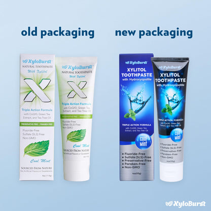 XyloBurst Hydroxyapatite Toothpaste with Xylitol – Fluoride-Free, USA Made