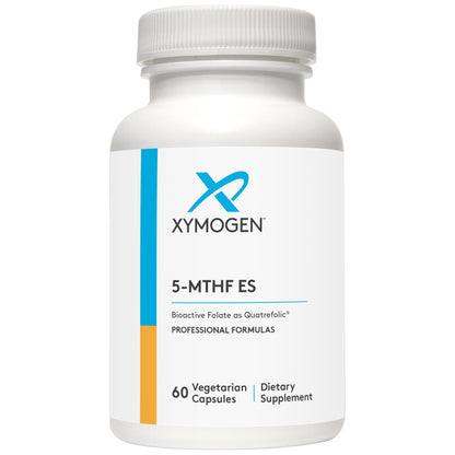 XYMOGEN 5-MTHF ES – 17,000 mcg DFE L-Methylfolate (Quatrefolic) | Mood, Cardiovascular + Methylation Support | 60 Capsules