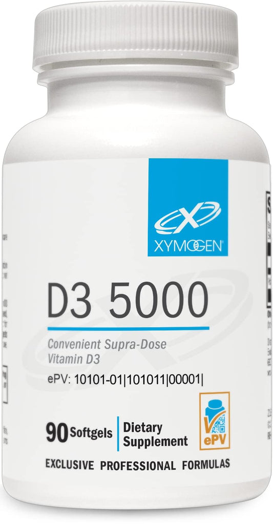 XYMOGEN D3 5000 IU – Bioavailable Vitamin D3 Softgels (90 Softgels) BritishVita | Premium UK Vitamins & Wellness Supplements